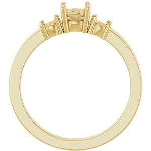 18K Yellow Gold 4.8 mm Round Ring Mounting – image 4