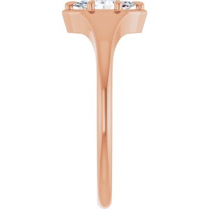 18K Rose Gold 7x3.5 mm Marquise Ring Mounting – image 7