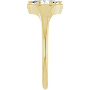 14K Yellow Gold 7x3.5 mm Marquise Ring Mounting – image 7