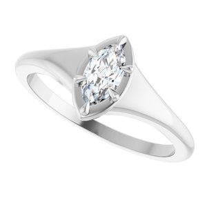 Sterling Silver 7x3.5 mm Marquise Ring Mounting – image 8
