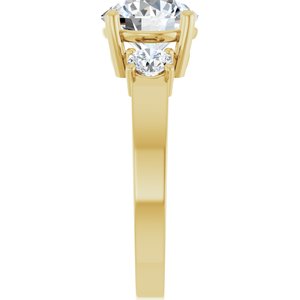 10K Yellow Gold 8.2 mm Round Ring Mounting – image 7