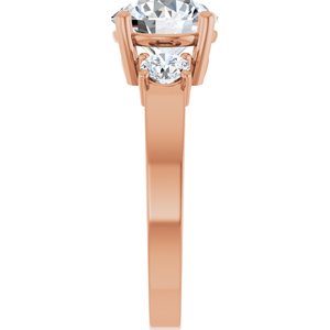 18K Rose Gold 8.2 mm Round Ring Mounting – image 7