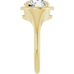10K Yellow Gold 9 mm Round Ring Mounting – image 7