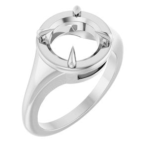 Platinum 9 mm Round Ring Mounting – image 2