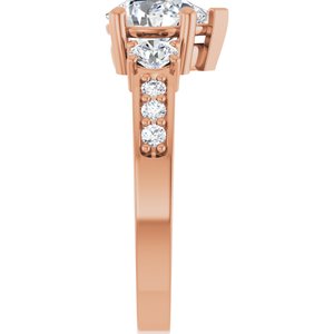 14K Rose Gold 8x6 mm Pear Ring Mounting – image 7