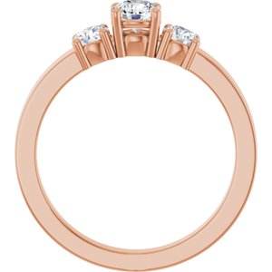 10K Rose Gold 4.4 mm Round Ring Mounting – image 3