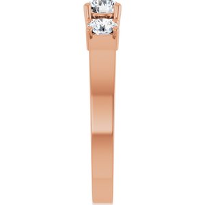 10K Rose Gold 4.4 mm Round Ring Mounting – image 7