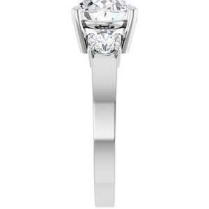 18K White Gold 10x8 mm Oval Ring Mounting – image 7