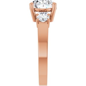 18K Rose Gold 10x8 mm Oval Ring Mounting – image 7