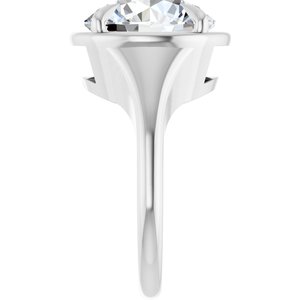 14K X1 White Gold 12 mm Round Ring Mounting – image 7