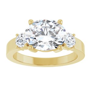 18K Yellow Gold 10x8 mm Oval Ring Mounting – image 5