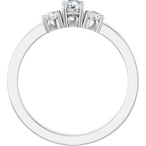 18K White Gold 3.5 mm Round Ring Mounting – image 3