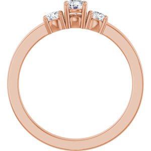 14K Rose Gold 3.5 mm Round Ring Mounting – image 3