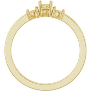 14K Yellow Gold 3.5 mm Round Ring Mounting – image 4