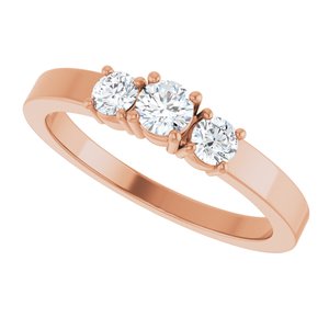 10K Rose Gold 3.5 mm Round Ring Mounting – image 8