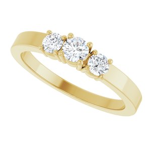 18K Yellow Gold 3.5 mm Round Ring Mounting – image 8