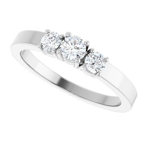 10K White Gold 3.5 mm Round Ring Mounting – image 8