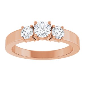 14K Rose Gold 4.4 mm Round Ring Mounting – image 5