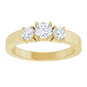 10K Yellow Gold 4.4 mm Round Ring Mounting – image 5