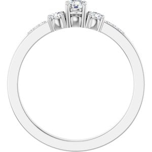 Sterling Silver 3.2 mm Round Ring Mounting – image 3