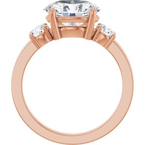 10K Rose Gold 10x8 mm Oval Ring Mounting – image 3