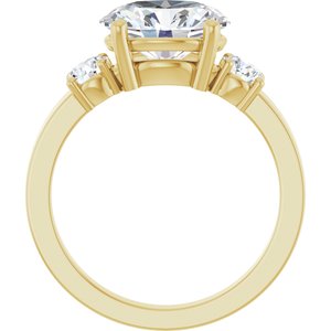 18K Yellow Gold 10x8 mm Oval Ring Mounting – image 3