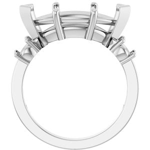 Continuum Sterling Silver 16x8 mm Marquise Ring Mounting – image 4