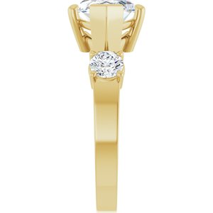 18K Yellow Gold 16x8 mm Marquise Ring Mounting – image 7