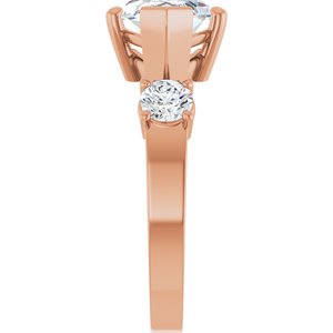 14K Rose Gold 16x8 mm Marquise Ring Mounting – image 7