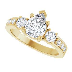 10K Yellow Gold 8x6 mm Pear Ring Mounting – image 8