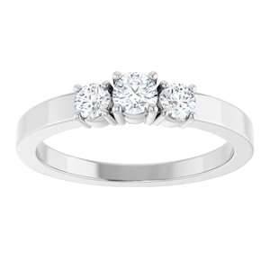 10K White Gold 3.5 mm Round Ring Mounting – image 5