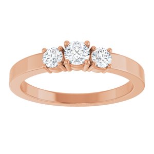 14K Rose Gold 3.5 mm Round Ring Mounting – image 5