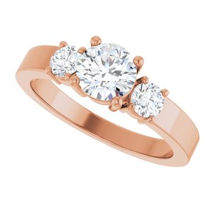 10K Rose Gold 5.8 mm Round Ring Mounting – image 8