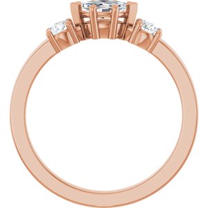 10K Rose Gold 6x3.5 mm Marquise Ring Mounting – image 3