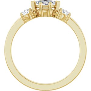 18K Yellow Gold 6x3.5 mm Marquise Ring Mounting – image 3