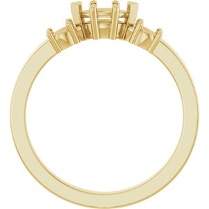 18K Yellow Gold 6x3.5 mm Marquise Ring Mounting – image 4