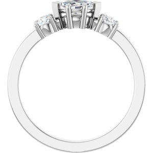 14K White Gold 6x3.5 mm Marquise Ring Mounting – image 3