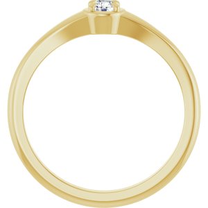 18K Yellow Gold 3.2 mm Round Ring Mounting – image 3