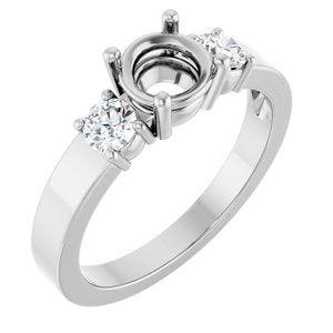 Sterling Silver 6 mm Round Ring Mounting – image 2