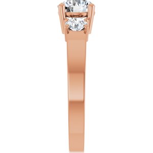 10K Rose Gold 6 mm Round Ring Mounting – image 7