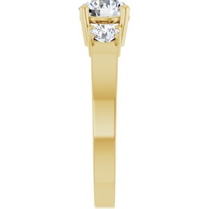 18K Yellow Gold 6 mm Round Ring Mounting – image 7