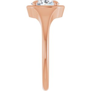 14K Rose Gold 7.5x5.5 mm Oval Ring Mounting – image 7