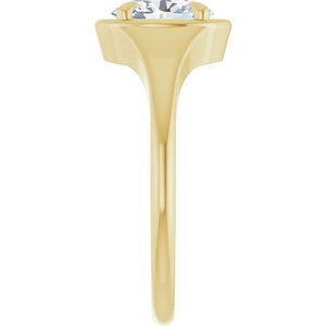 10K Yellow Gold 7.5x5.5 mm Oval Ring Mounting – image 7