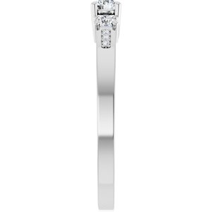 10K White Gold 3.2 mm Round Ring Mounting – image 7