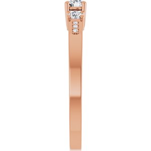 14K Rose Gold 3.2 mm Round Ring Mounting – image 7