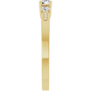 18K Yellow Gold 3.2 mm Round Ring Mounting – image 7