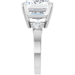 Platinum 16x12 mm Emerald Ring Mounting – image 7