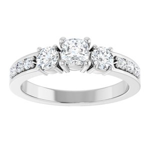 Continuum Sterling Silver 4x4 mm Cushion Ring Mounting – image 5