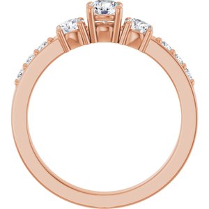 10K Rose Gold 4.1 mm Round Ring Mounting – image 3