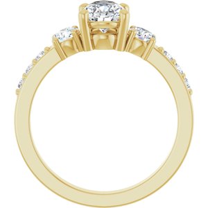 10K Yellow Gold 8.5x5.5 mm Pear Ring Mounting – image 3